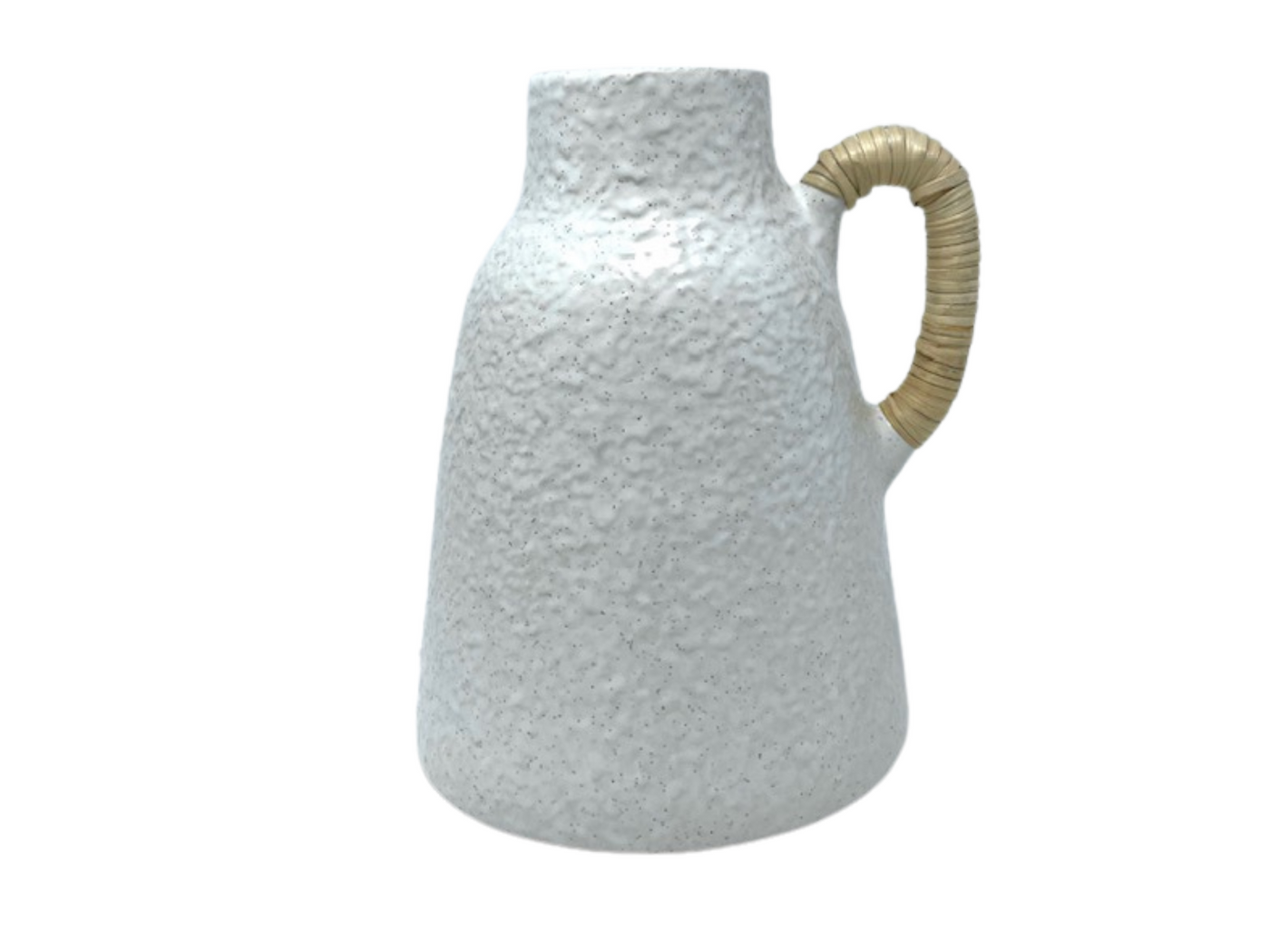 Rattan Wrapped Handle Vase